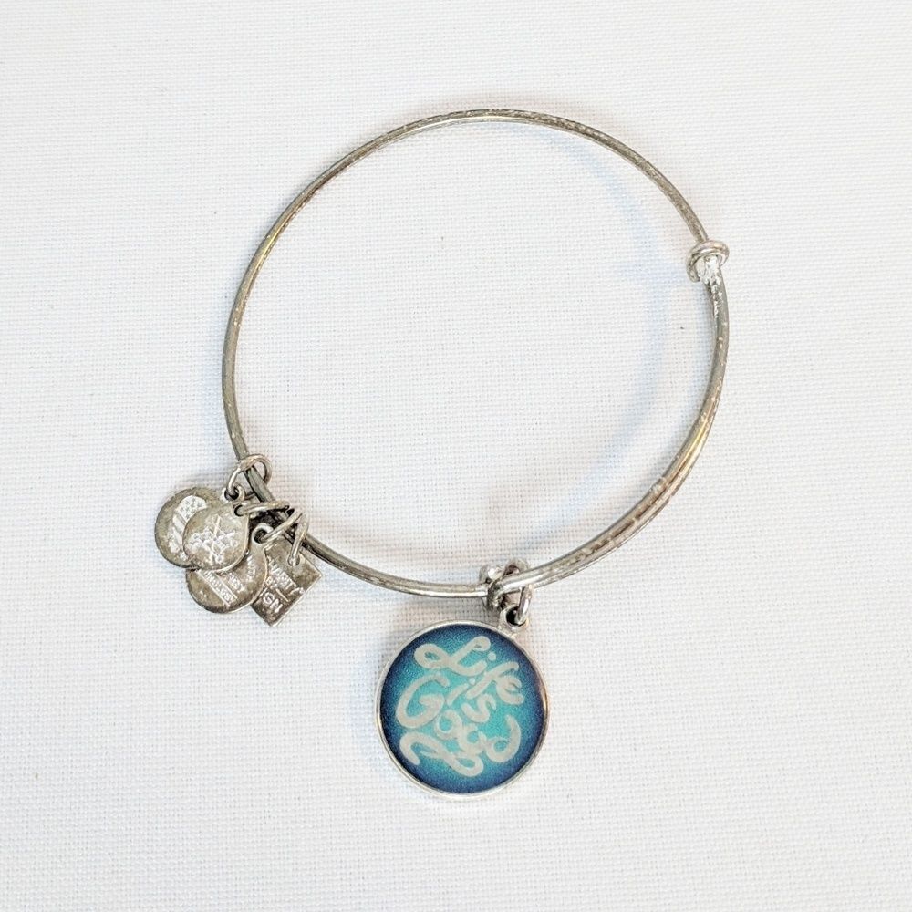 Alex and Ani "Life is Good" Silver Bracelet